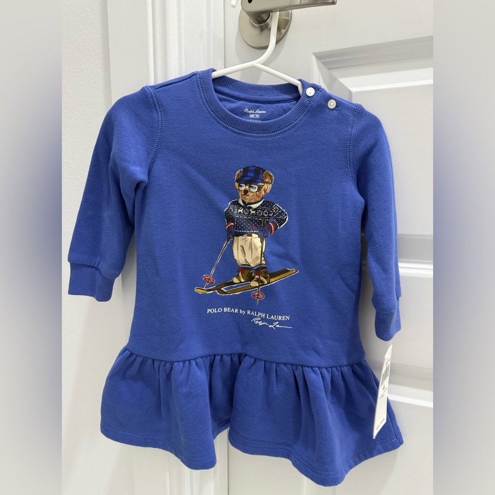 Ralph Lauren Blue Sweater with Animal Graphics